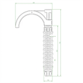 Staffa monobraccio corta per fissaggio tubi installazione 80 pz 000-071 (4)