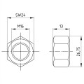 Dado esagonale M16 DIN 934 A4-80 000-073 (3)