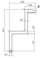 Morsetto terminale H40 alluminio 6060 foro M8 Anodizzato PV-03-10 (1)