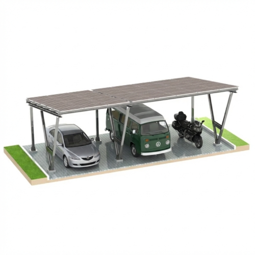 Parcheggio fotovoltaico VICA per 3 veicoli Carport 2+1 moduli GPV-105-09 (1)