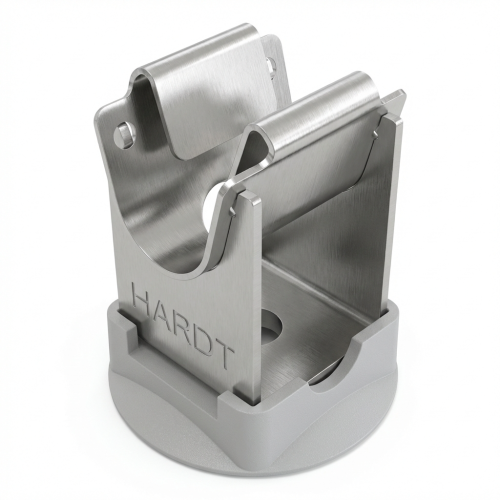 Paletto basso per filo con base in plastica h=20mm acciaio inox resistente agli acidi 000-149 (1)