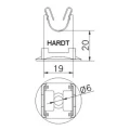 Paletto basso per filo con base in plastica h=20mm acciaio inox resistente agli acidi 000-149 (2)