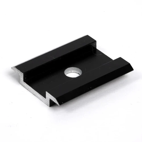 Morsetto centrale H8 alluminio 6060 foro M8 Anodizzato PV-04-04