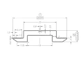 Morsetto centrale H8 alluminio 6060 foro M8 Anodizzato PV-04-04 (1)