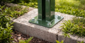 Base per palo di recinzione 60x40 verde RAL 6005 zincata 000-155 (3)