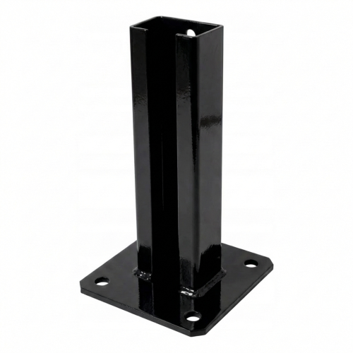 Base per palo di recinzione 60x40 nera RAL 9005 zincata 000-153 (1)