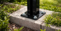 Base per palo di recinzione 60x40 nera RAL 9005 zincata 000-153 (3)