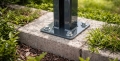 Base per palo di recinzione 60x40 antracite RAL 7016 zincata 000-152 (3)