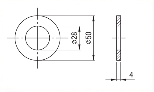 Rondella M27 DIN 125 A2 140 HV 28 - 50 pezzi 000-167 (2)