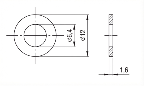 Rondella M6 DIN 125 A4 140 HV 6,4 - 1000 pezzi 000-174 (2)
