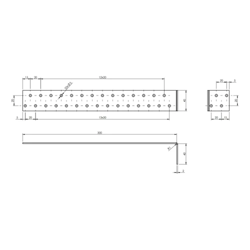 Angolare di Ancoraggio KK-02 42x302x40x2.0 000-124 (2)