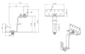 Staffa per tegola Vario regolabile 3x in acciaio inox A2 - 1.4301-304 - 120mm PV-08-33-A2 (1)