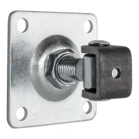 Cerniera regolabile con piastra M20 100x100x4 mm per cancelli e cancelletti
