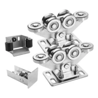 Kit carrelli 80 (6 ruote) + accessori KIT per cancelli scorrevoli autoportanti