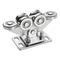 Carrello per cancelli scorrevoli autoportanti 80/6 ruote in acciaio