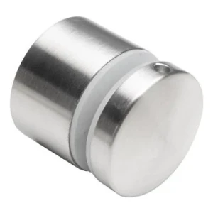 Supporto puntuale per vetro fi 50/30/M10x45, vetro 8-21,52 mm, AISI 304, sistema piatto, satinato