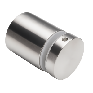 Supporto puntuale per vetro fi 50/50 M10x60, vetro 8-21,52 mm, AISI 304, sistema piatto, satinato