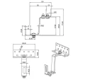 Staffa per tegola Vario regolabile 3x in acciaio inox 1.4016 - 120mm PV-08-13-H17 (1)