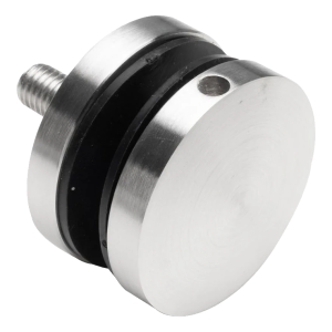 Supporto puntuale per vetro fi 50/8/M10x50, vetro 8-17,52 mm, AISI 304, sistema piatto, satinato