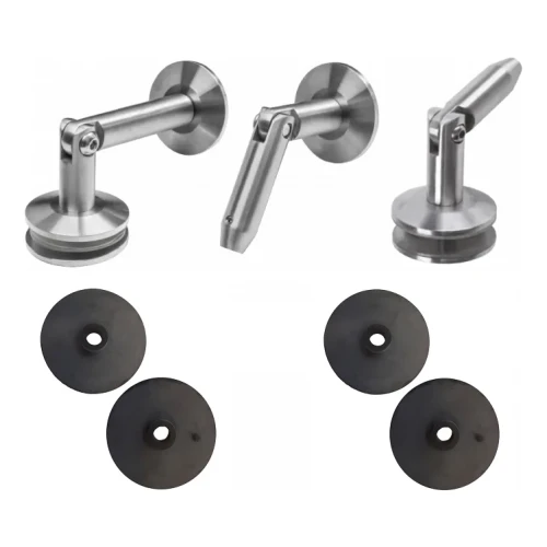 Sistema di pensiline in vetro M12, 3 elementi, per tirante fi 12mm, vetro 8-17,52mm (aisi304, universale, satinato) (10) 000-285 (1)