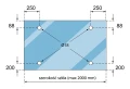 Sistema di pensiline in vetro M12, 3 elementi, per tirante fi 12mm, vetro 8-17,52mm (aisi304, universale, satinato) (10) 000-285 (5)