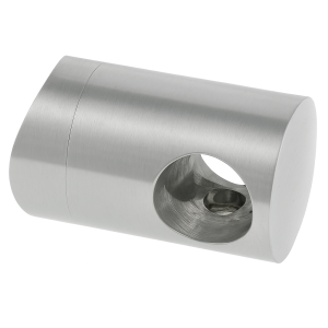 Supporto passante per barra/tubo fi 12 mm. sistema per tubo 42,4 mm, AISI 304 satinato