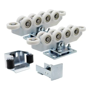 Kit carrelli 80 (10 ruote, ruote in nylon) per cancello scorrevole con accessori