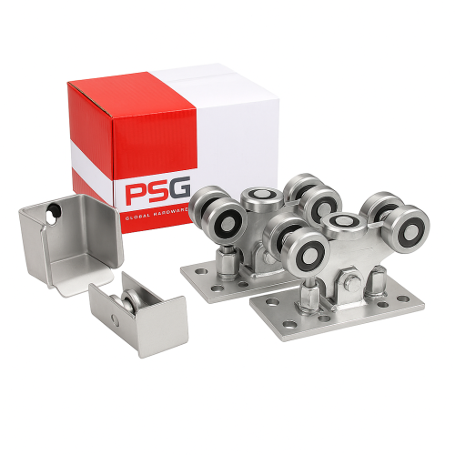 Kit di carrelli con 5 ruote per cancelli scorrevoli autoportanti con accessori 000-309 (1)