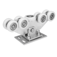 Carrello 80 a 9 ruote in plastica per cancello scorrevole