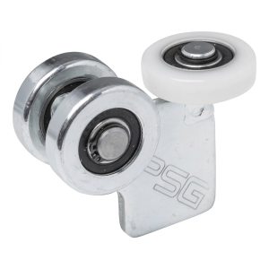 Carrello a 3 ruote per cancelli sospesi per profilo 50x50 2 ruote in acciaio + 1 ruota in plastica