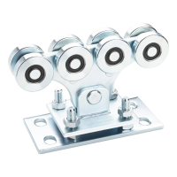 Carrello di scorrimento 68 per cancello scorrevole - sistema 68x68, rulli in acciaio