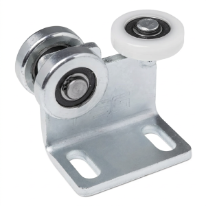 Carrello a 3 rulli per cancelli sospesi per profilo 60x60 2 rulli in acciaio 1 in plastica