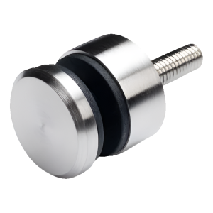 Supporto puntuale per vetro fi 30/13/M8x40 vetro 6-12 mm AISI 304 sistema piatto satinato
