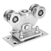 Carrello per cancello scorrevole 80 con 5 rulli in acciaio regolabile