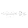 Kit carrelli per cancello scorrevole: 2× carrello (9 ruote, plastica) + accessori 000-252 (5)