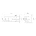 Kit carrelli per cancello scorrevole: 2× carrello (9 ruote, plastica) + accessori 000-252 (6)