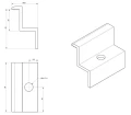 Morsetto terminale H40 alluminio 6060 foro M8 PV-03-09 (2)