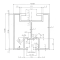 Profilo in alluminio 40x40 mm, lunghezza 10 cm, per dadi a martello PV-01-12 (3)