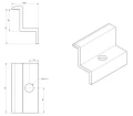 Morsetto terminale H35 alluminio 6060 foro M8 PV-03-05 (2)