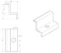 Morsetto terminale H32 alluminio 6060 foro M8 PV-03-03 (2)