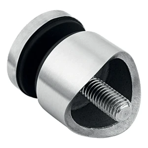 Attacco puntuale per vetro 6-12mm Ø 30/13/M8x40 AISI304 sistema 42,4 satinato