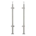 Colonnina per balaustra angolare per vetro ø42,4x1060/1102,4mm 4 supporti satinata 000-559 (1)