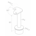 Colonnina per balaustra angolare per vetro ø42,4x1060/1102,4mm 4 supporti satinata 000-559 (3)