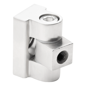 Cerniera 180° per supporto vetro 45 x 45 x 26 mm AISI304, satinata