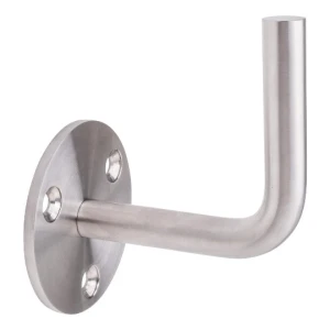 Supporto corrimano da saldare fi 70/14mm montaggio a parete AISI304 satinato