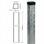Paletto per recinzione 80x80x2 mm, lunghezza 2,4 m, zincato 000-489 (4)