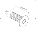 Vite a testa svasata M6x16 DIN 7991 – acciaio inossidabile A2 (AISI 304), impronta esagonale 000-816 (2)