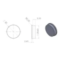 Kozza – tappo di chiusura in alluminio per profili balaustre completamente in vetro KE 105 nero 000-848 (3)