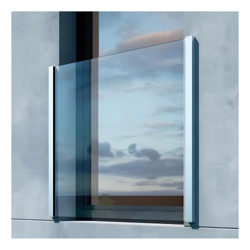 Kozza KB5000 – balcone francese completo in alluminio H1100 mm, sistema piatto, anodizzato opaco 000-850 (1)
