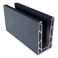 Kozza KE 100 – profilo a U per balaustre tutto vetro 5000 mm grigio scuro 000-862 (1)